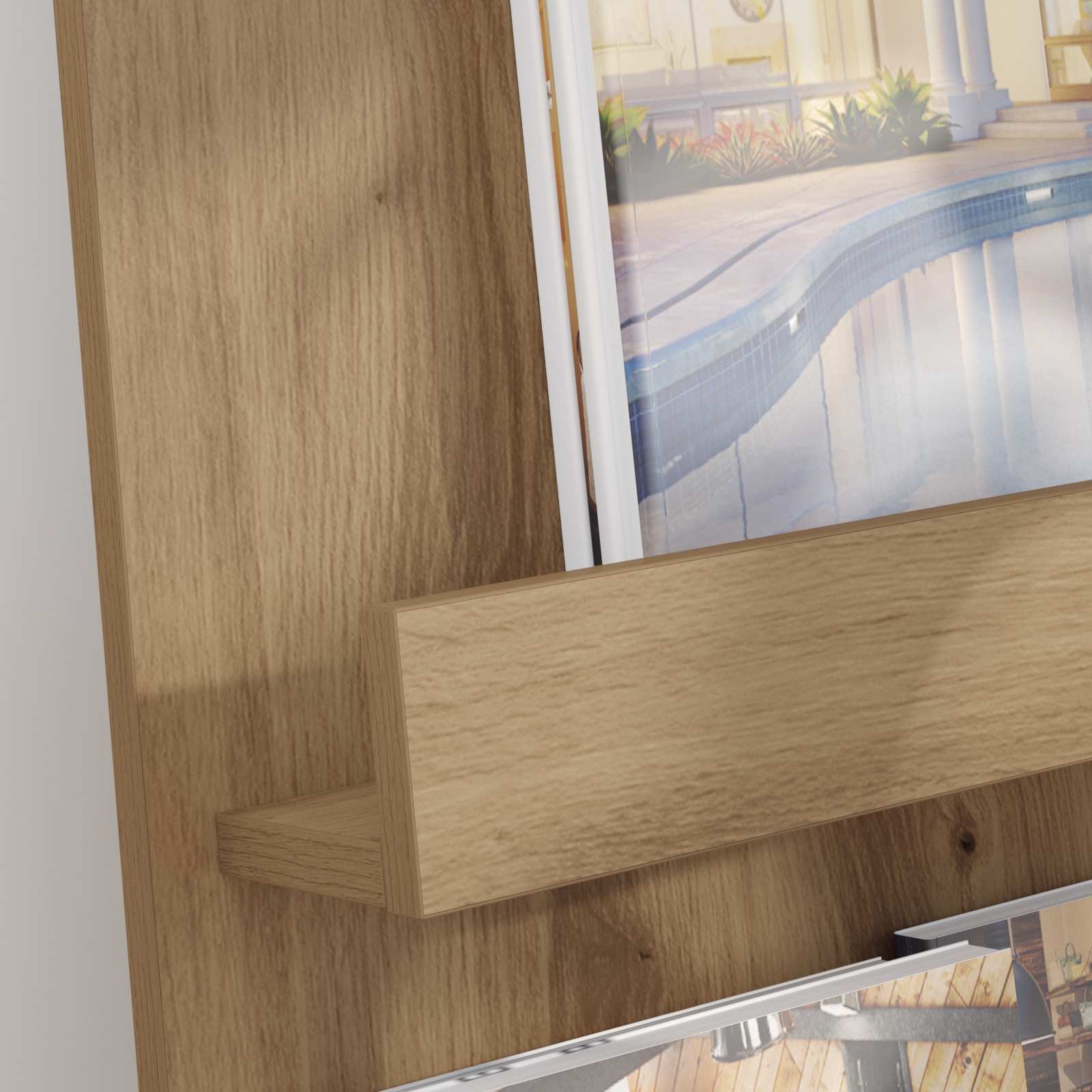 vidaXL Magazine Rack Artisan Oak 43 x 11 x 102 cm Engineered Wood 4