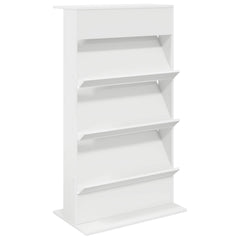 vidaXL Magazine Rack White 70 x 41 x 126 cm Engineered Wood 2