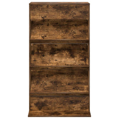 vidaXL Magazine Rack Smoked Oak 70 x 41 x 126 cm Engineered Wood 5