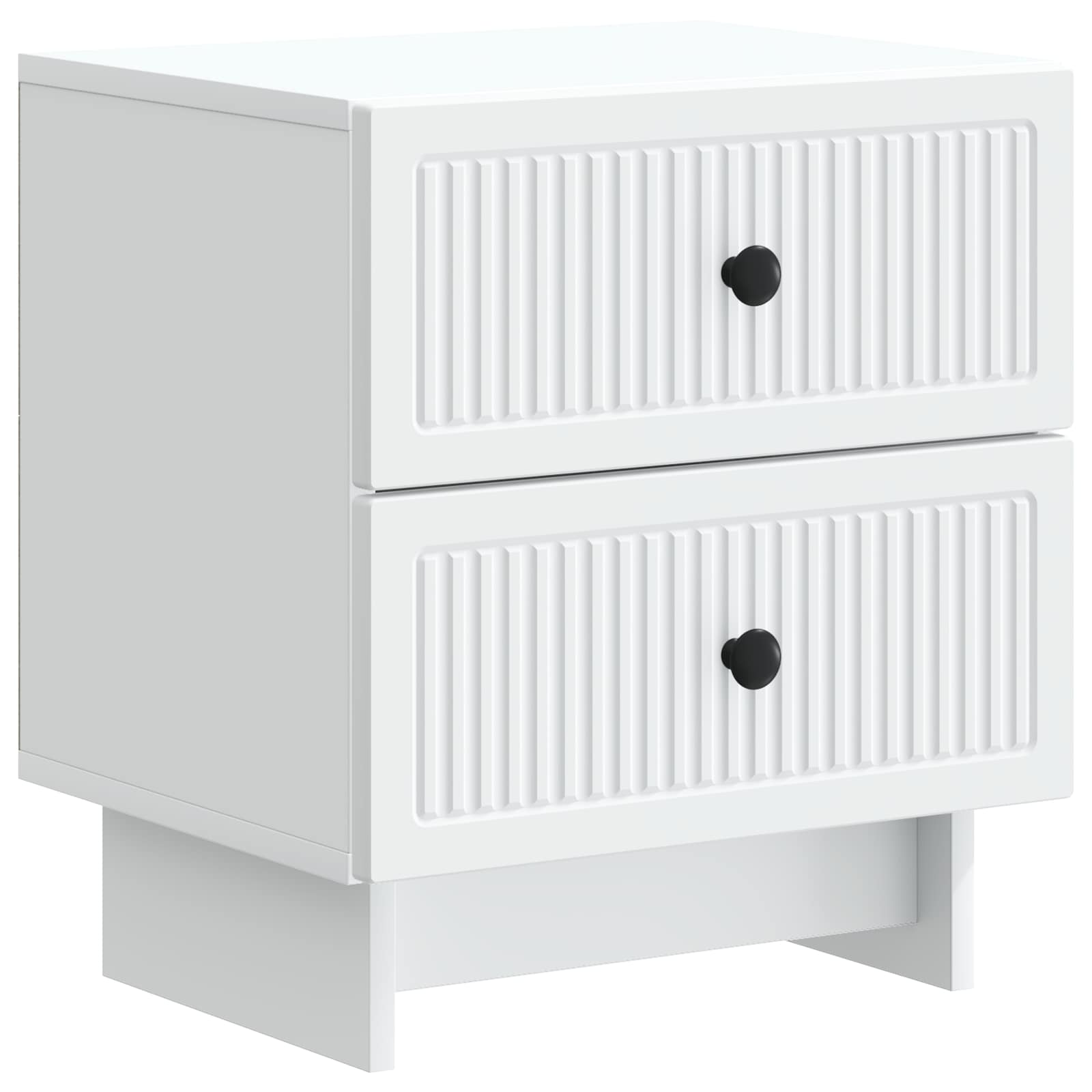 vidaXL Bedside Cabinet 2 pcs White 43 x 34.5 x 47.5 cm Engineered Wood 5