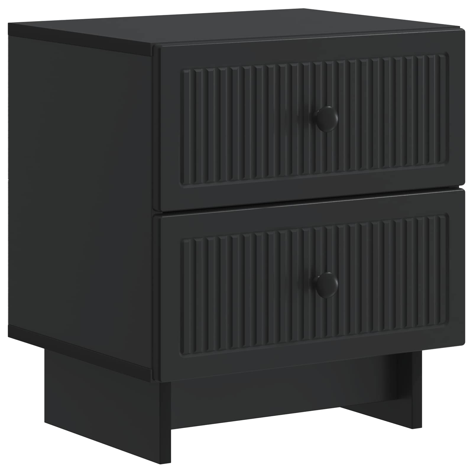 vidaXL Bedside Cabinet 2 pcs Black 43 x 34.5 x 47.5 cm Engineered Wood 5