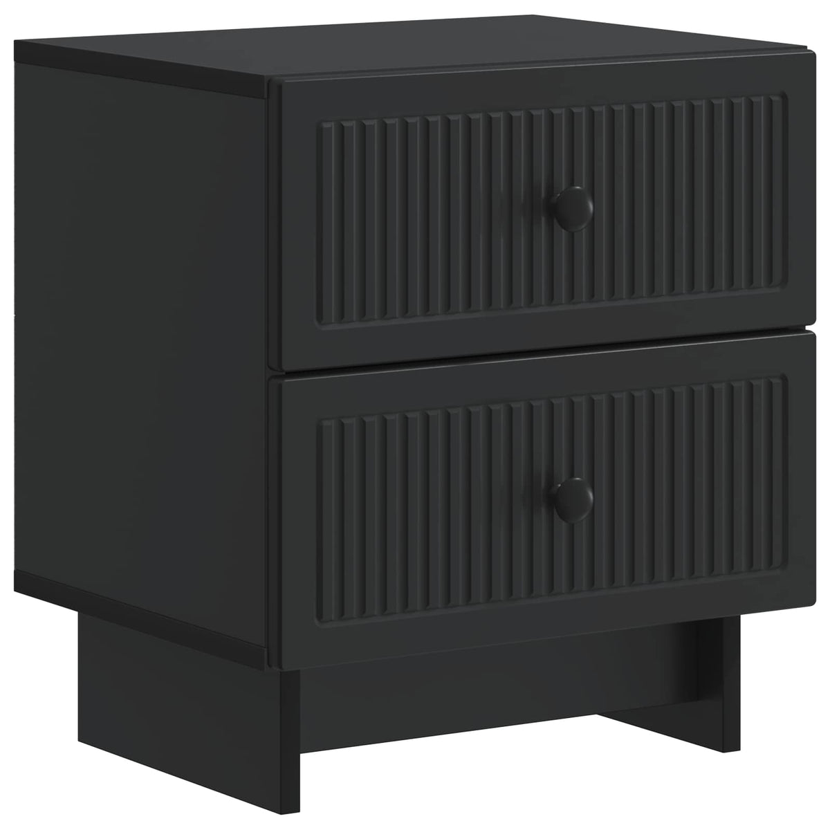 vidaXL Bedside Cabinet 2 pcs Black 43 x 34.5 x 47.5 cm Engineered Wood 5