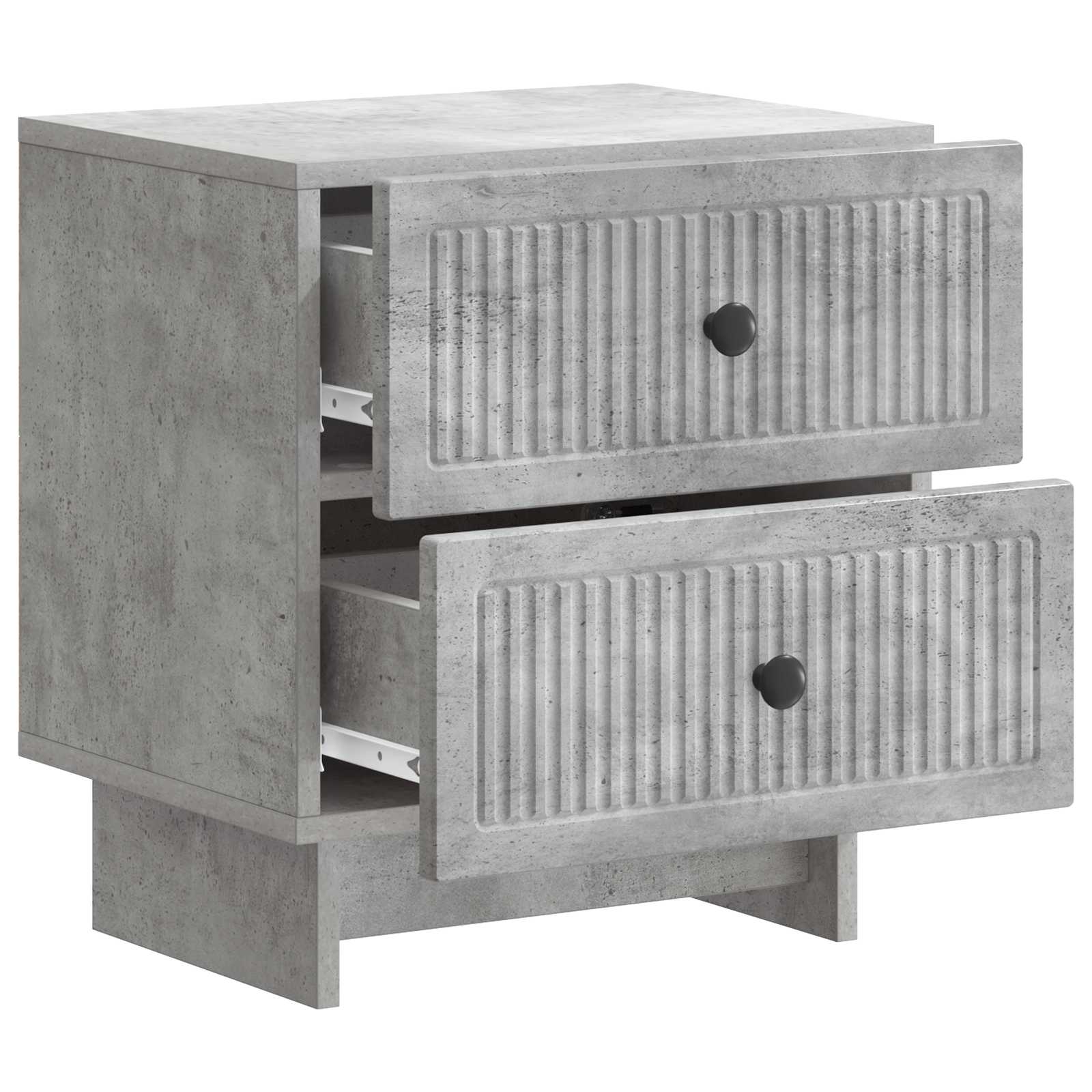 vidaXL Bedside Cabinet 2 pcs Concrete Grey 43 x 34.5 x 47.5 cm 6