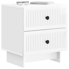 vidaXL Bedside Cabinet High Gloss White 43 x 34.5 x 47.5 cm 3