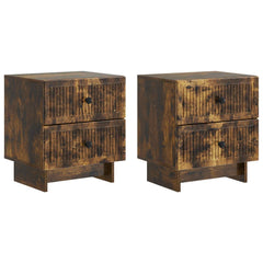 vidaXL Bedside Cabinet 2 pcs Smoked Oak 43 x 34.5 x 47.5 cm 2
