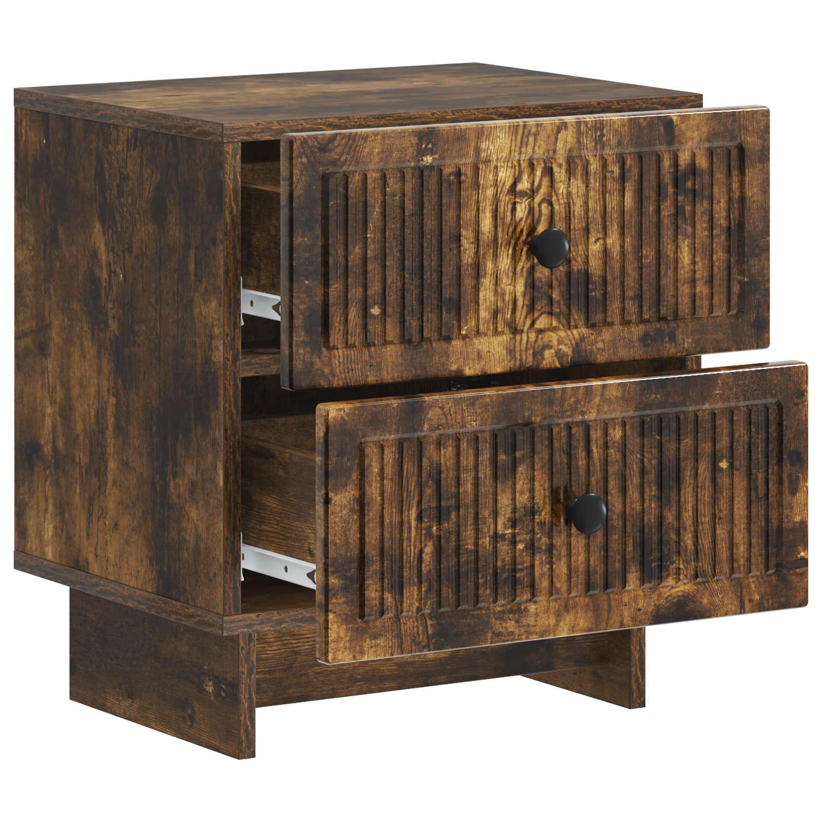 vidaXL Bedside Cabinet 2 pcs Smoked Oak 43 x 34.5 x 47.5 cm 6