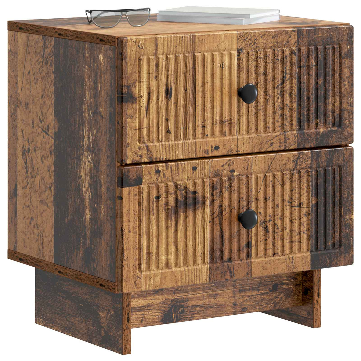 vidaXL Bedside Cabinet 2 pcs Old Wood 43 x 34.5 x 47.5 cm 3