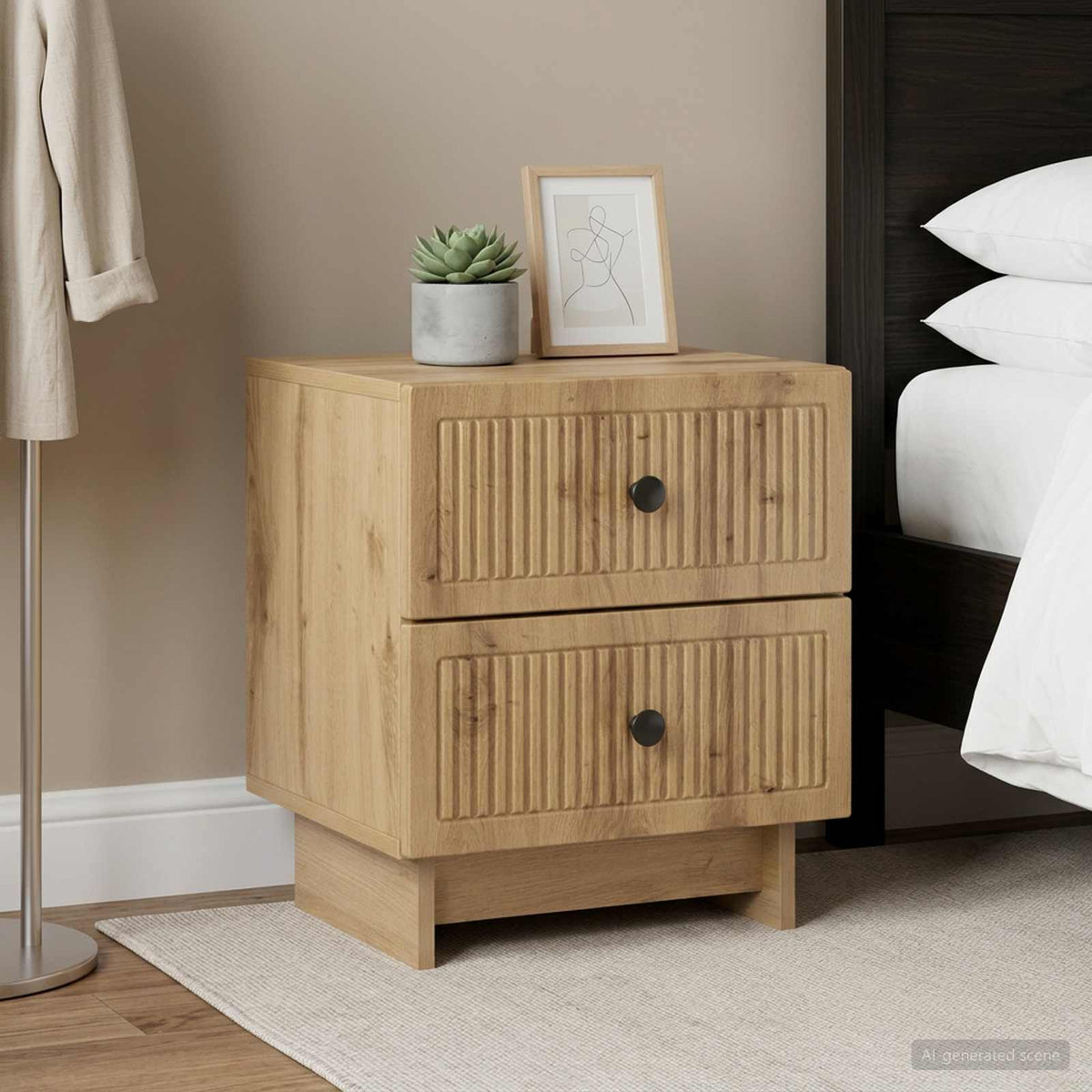 vidaXL Bedside Cabinet 2 pcs Artisan Oak 43 x 34.5 x 47.5 cm 1