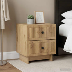 vidaXL Bedside Cabinet 2 pcs Artisan Oak 43 x 34.5 x 47.5 cm 1