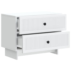 vidaXL Bedside Cabinet White 62 x 34.5 x 47.5 cm Engineered Wood 4