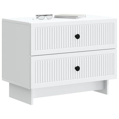 vidaXL Bedside Cabinet White 62 x 34.5 x 47.5 cm Engineered Wood 3