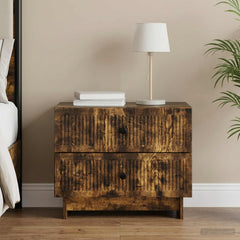 vidaXL Bedside Cabinet Smoked Oak 62 x 34.5 x 47.5 cm Engineered Wood 1