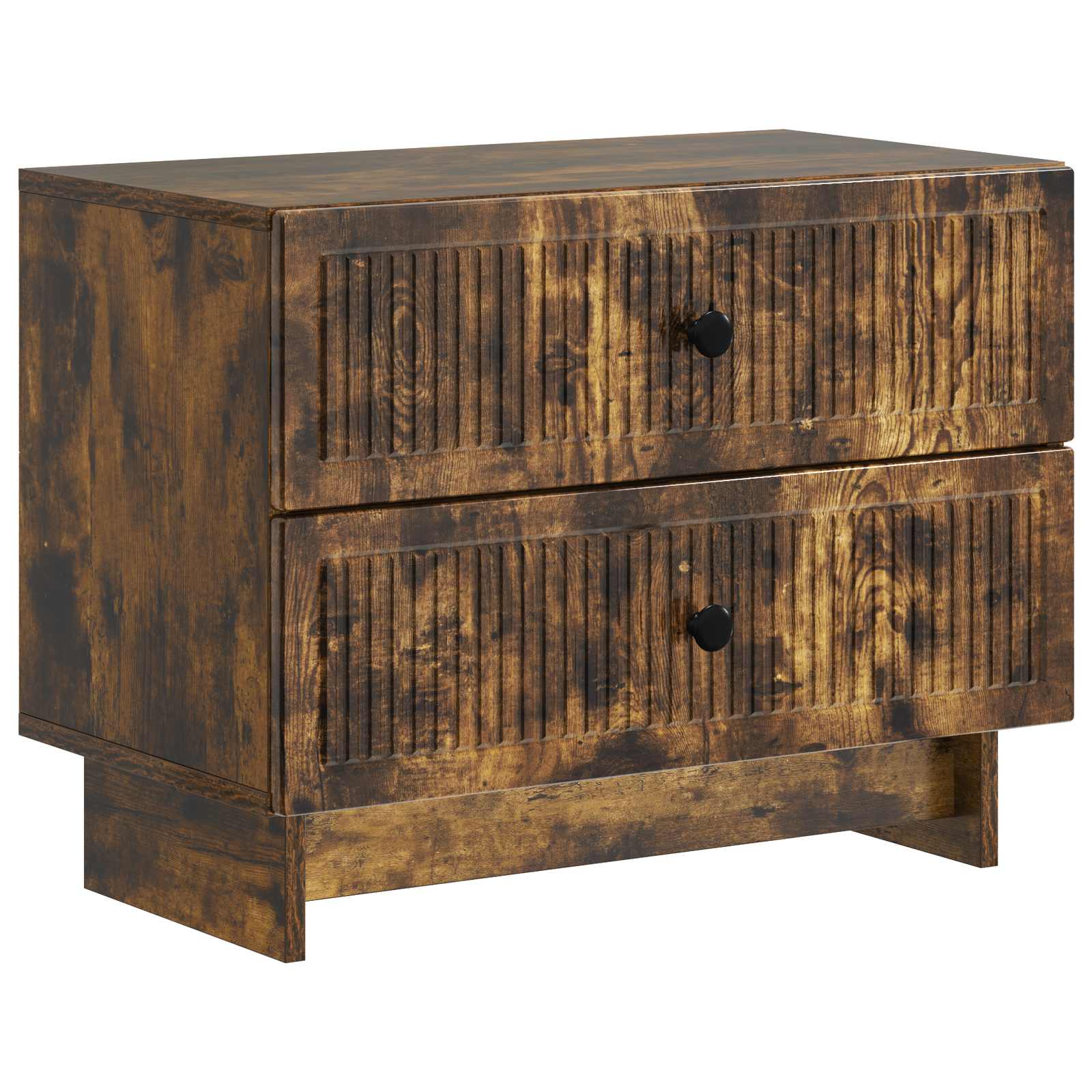 vidaXL Bedside Cabinet Smoked Oak 62 x 34.5 x 47.5 cm Engineered Wood 2