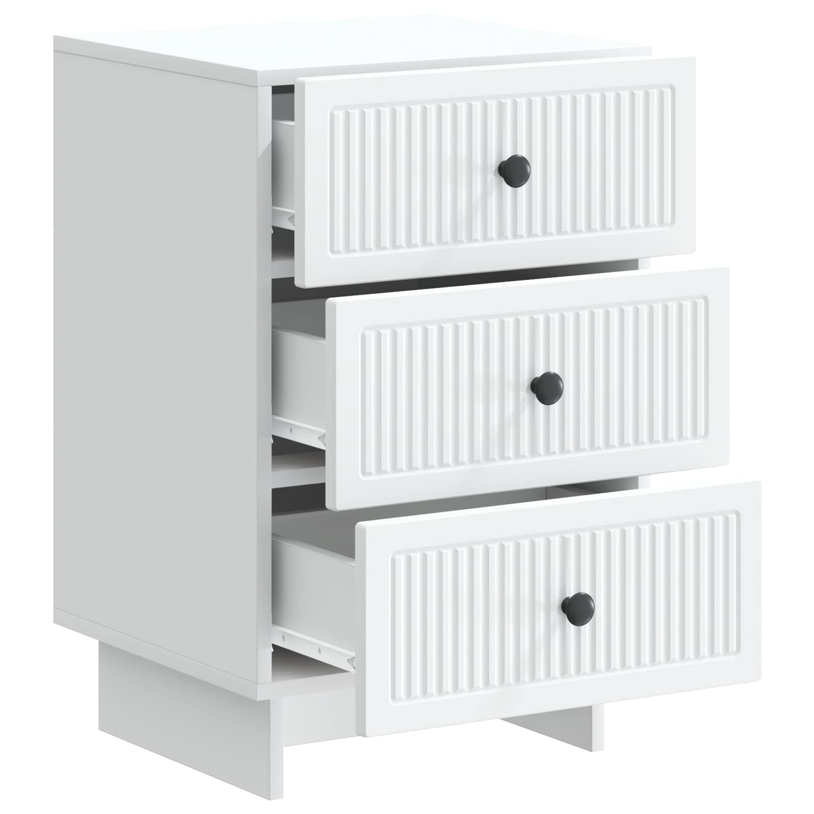 vidaXL Bedside Cabinet White 43 x 41 x 66.5 cm Engineered Wood 4