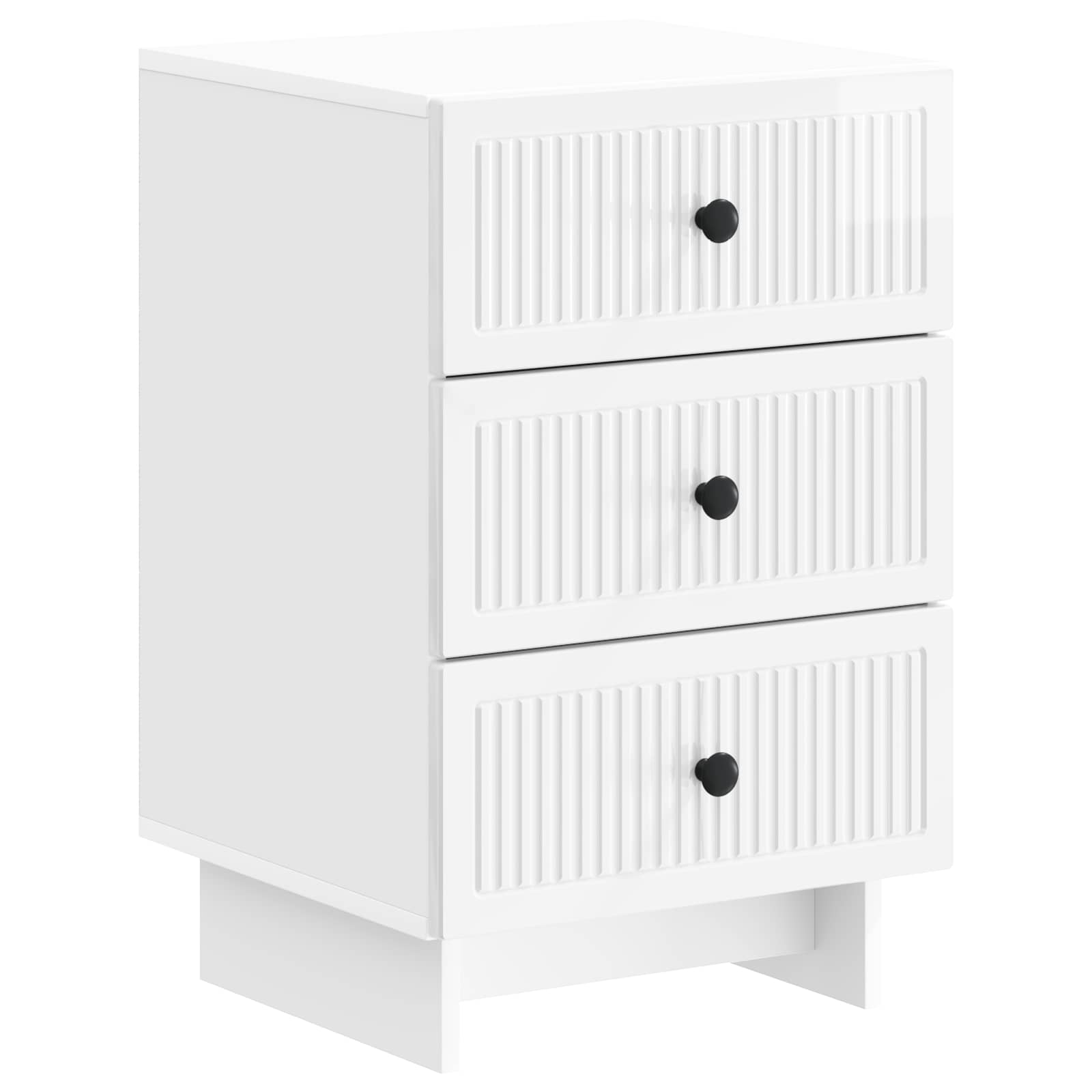vidaXL Bedside Cabinet with Drawer High Gloss White 43 x 41 x 66.5 cm 2