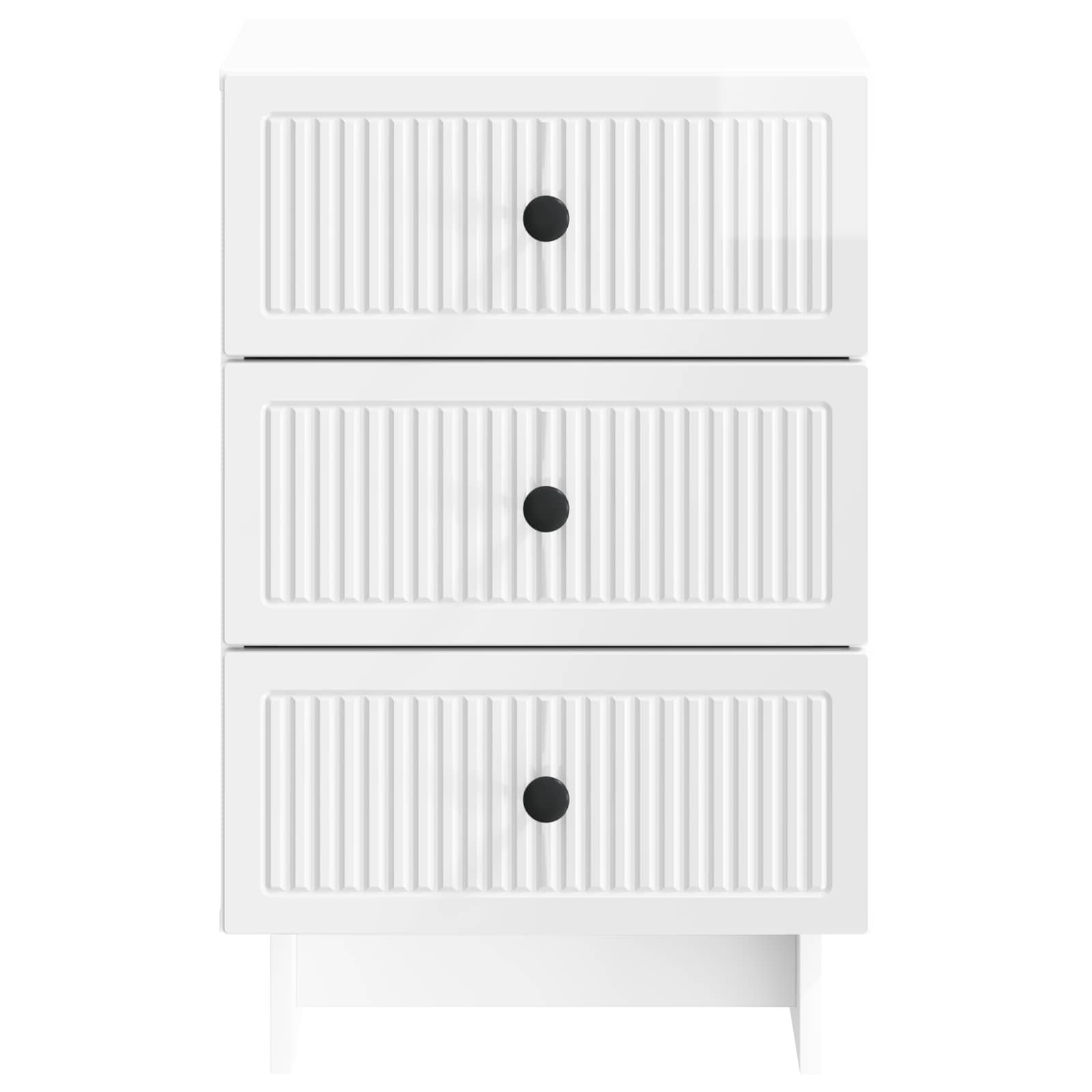 vidaXL Bedside Cabinet with Drawer High Gloss White 43 x 41 x 66.5 cm 5