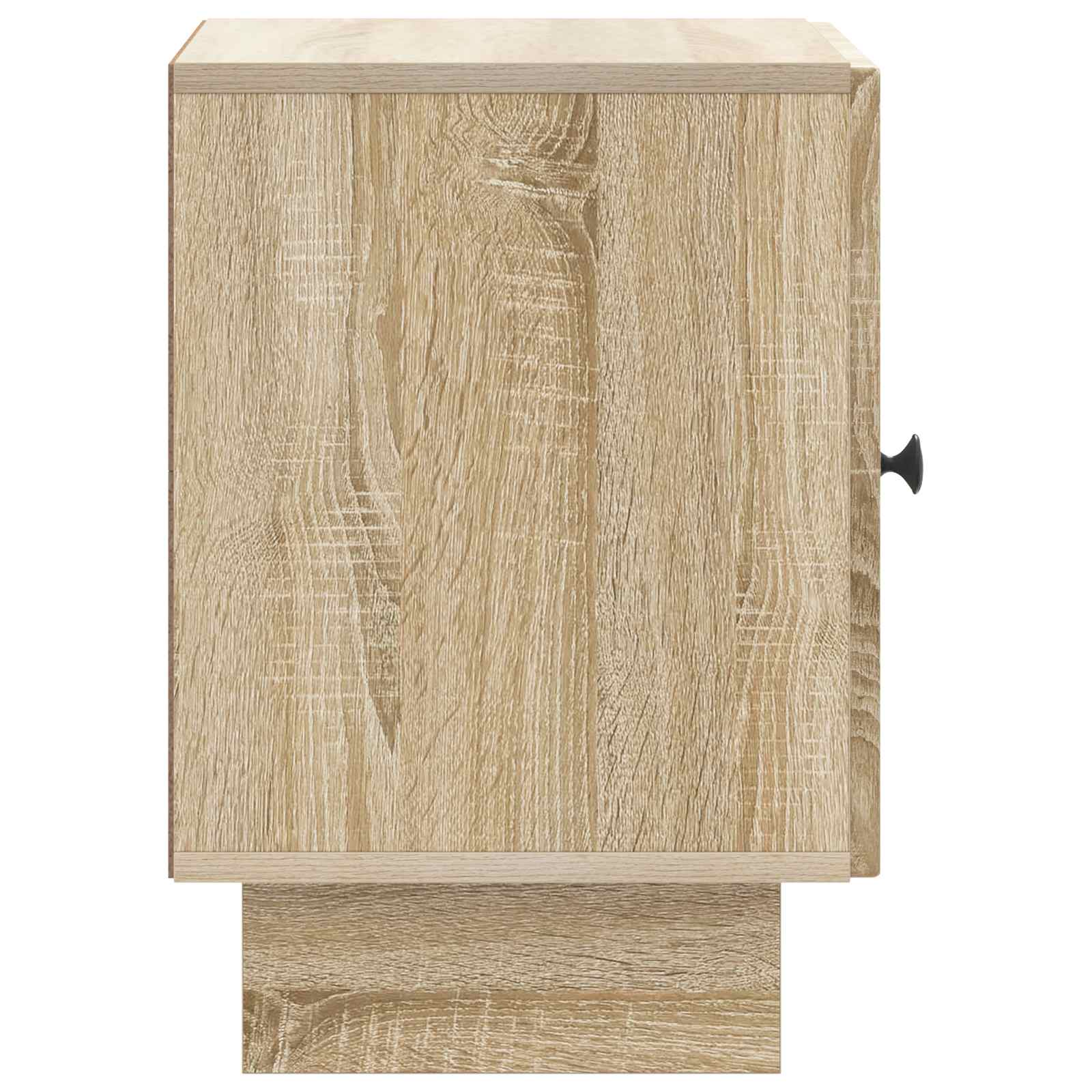 vidaXL Bedside Cabinet Sonoma Oak 43 x 34.5 x 50 cm Engineered Wood 6
