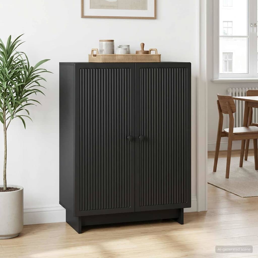 Sideboard 66 x 34.5 x 90 cm Engineered Wood Black