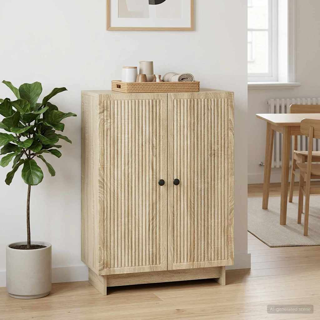 Sideboard 66 x 34.5 x 90 cm Engineered Wood Sonoma oak