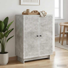 Sideboard 66 x 34.5 x 90 cm Engineered Wood Concrete grey