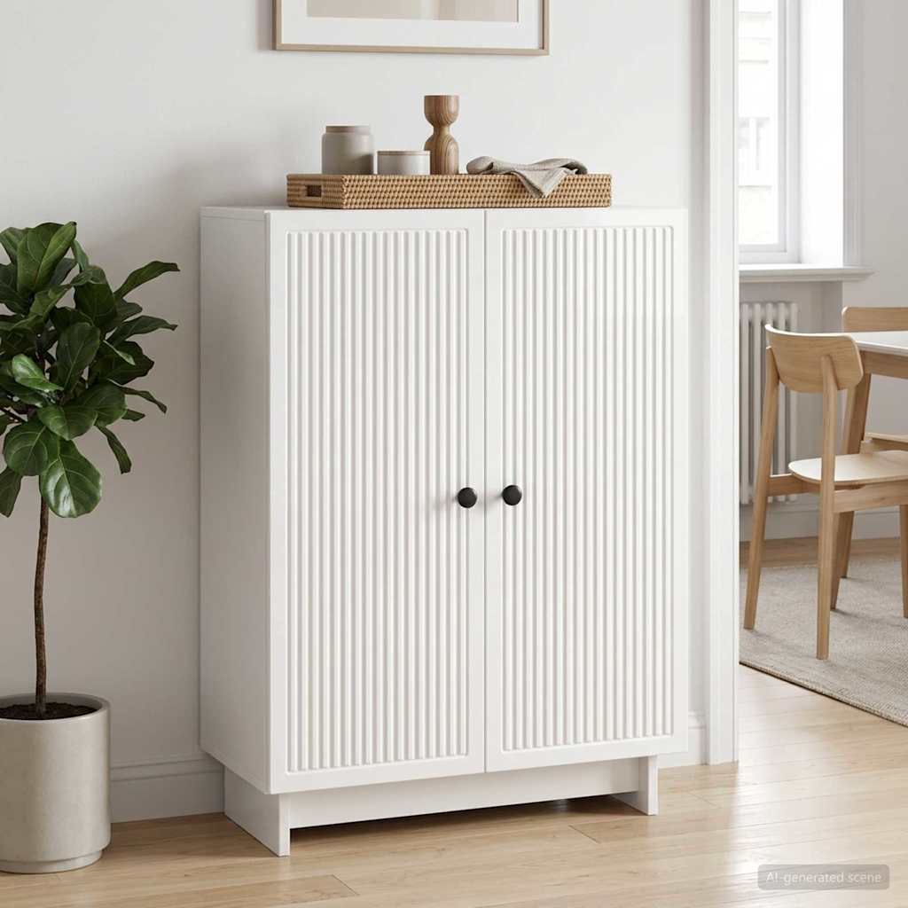 Sideboard 66 x 34.5 x 90 cm Engineered Wood High gloss white