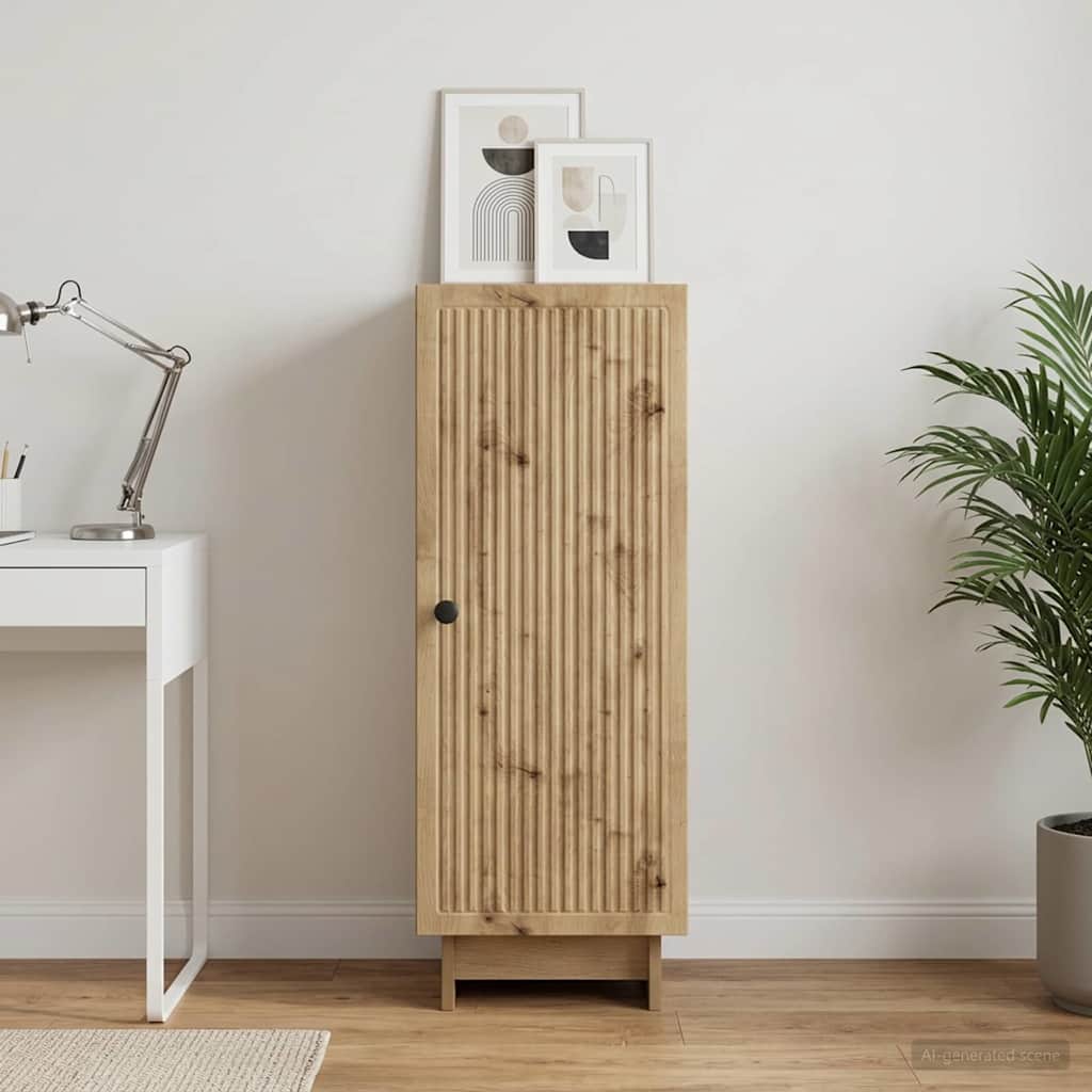 vidaXL Sideboard Artisan Oak 33 x 34.5 x 90 cm Engineered Wood 4