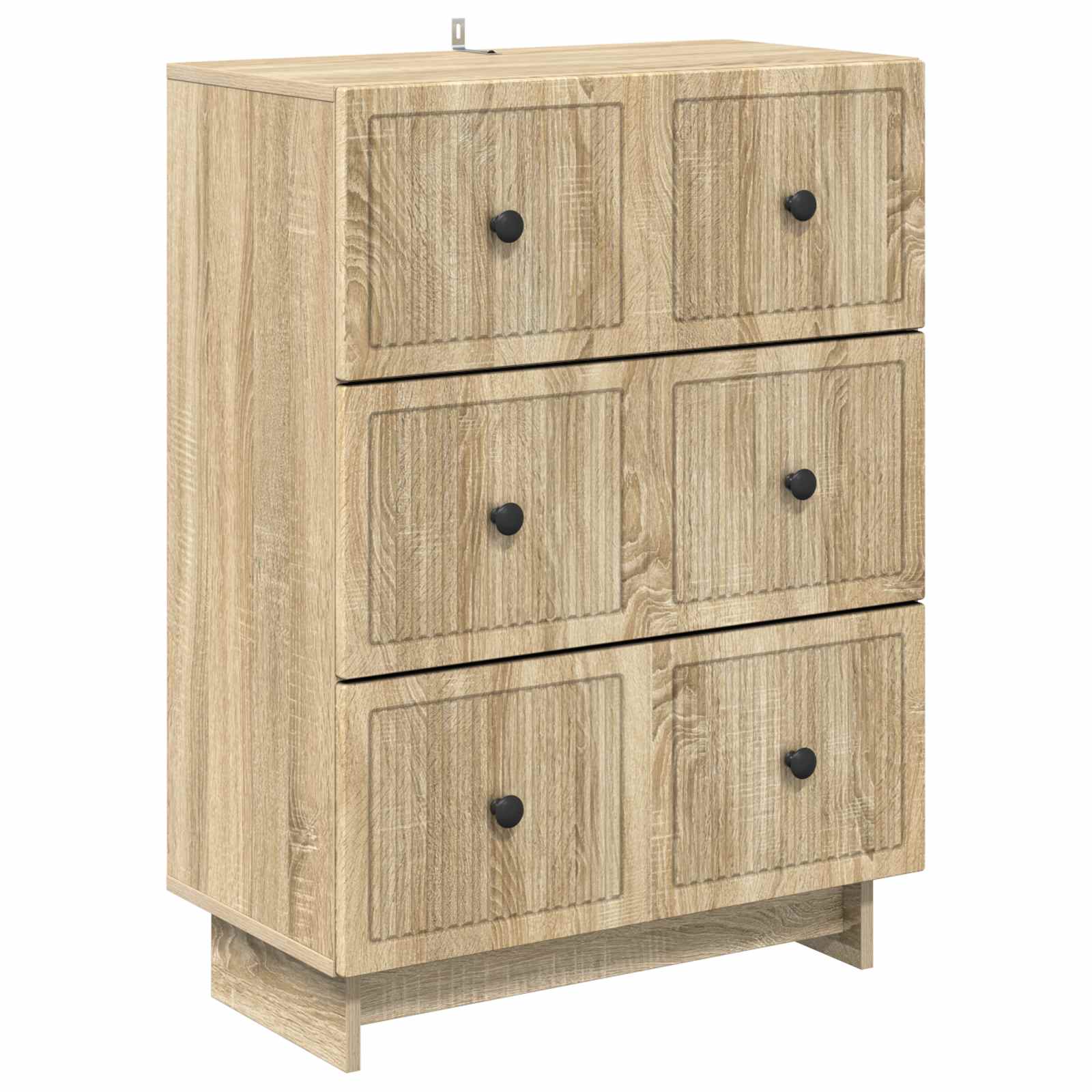vidaXL Drawer Cabinet 66 x 34.5 x 90 cm Engineered Wood Sonoma Oak 2