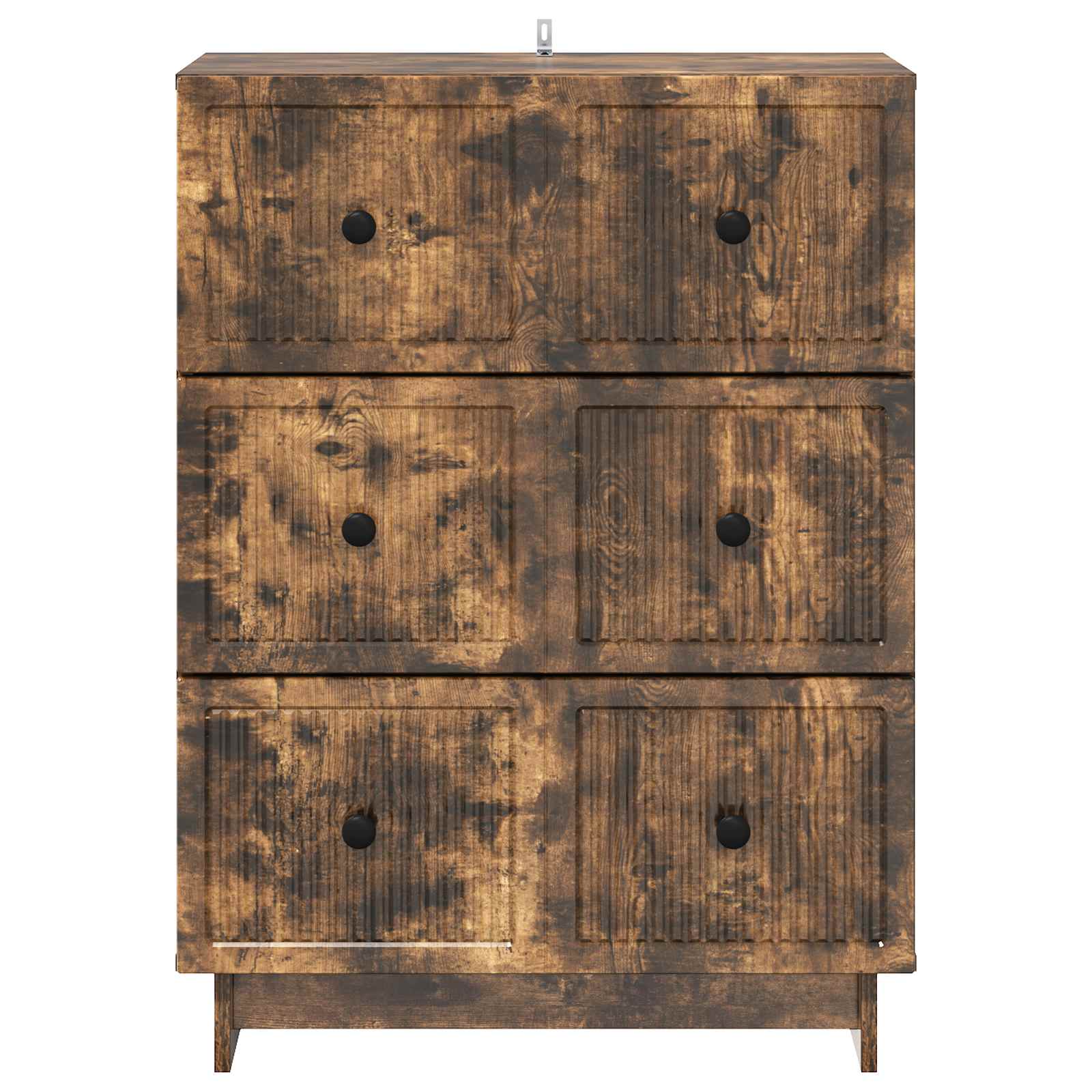 vidaXL Drawer Cabinet 66 x 34.5 x 90 cm Engineered Wood Smoked Oak 6