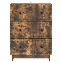 vidaXL Drawer Cabinet 66 x 34.5 x 90 cm Engineered Wood Smoked Oak 6