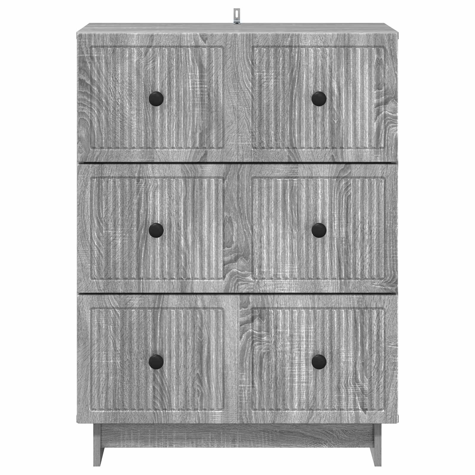 vidaXL Drawer Cabinet 66 x 34.5 x 90 cm Engineered Wood Grey Sonoma 6