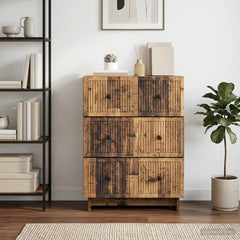 vidaXL Drawer Cabinet 66 x 34.5 x 90 cm Engineered Wood Old Wood 1