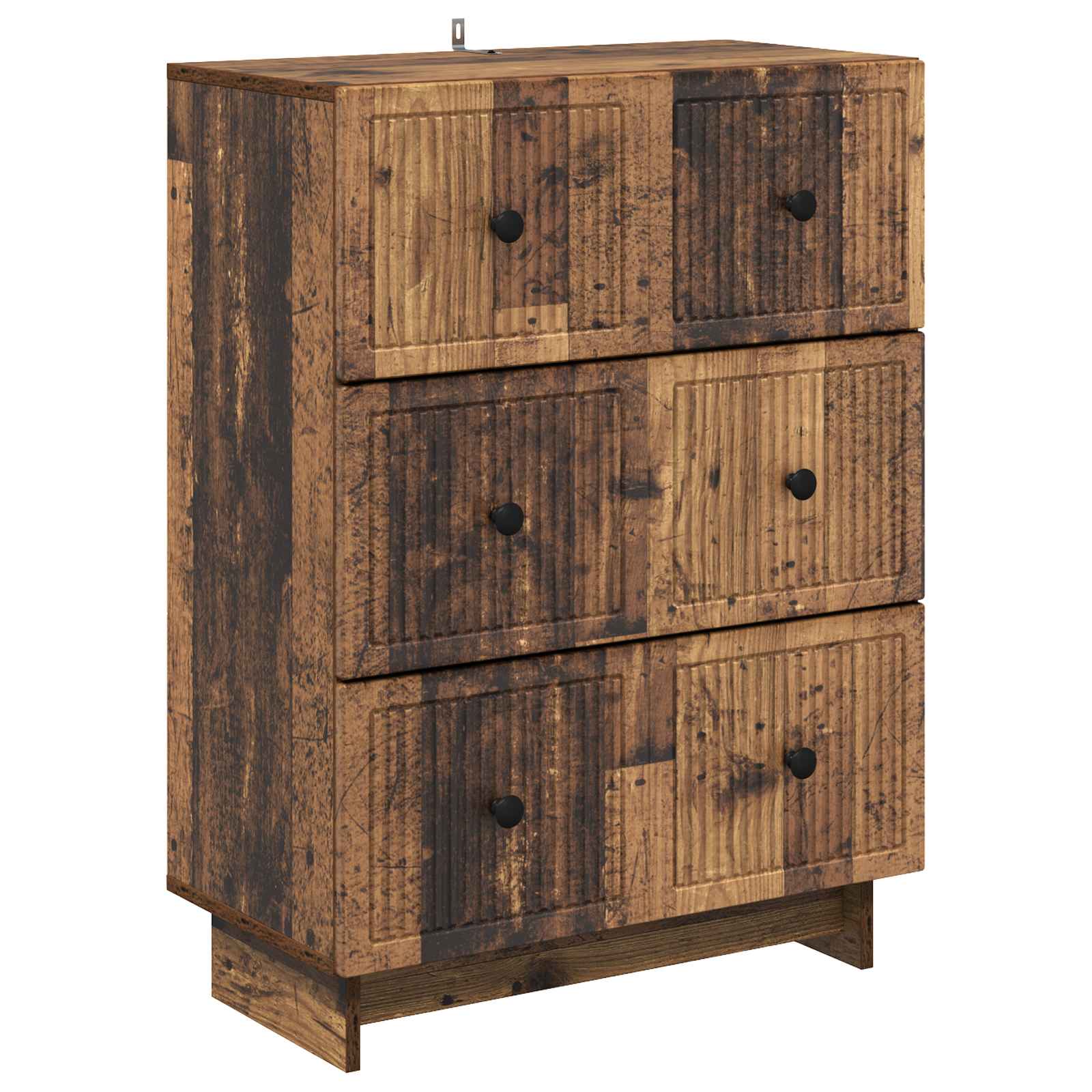 vidaXL Drawer Cabinet 66 x 34.5 x 90 cm Engineered Wood Old Wood 2
