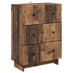 vidaXL Drawer Cabinet 66 x 34.5 x 90 cm Engineered Wood Old Wood 2