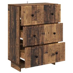 vidaXL Drawer Cabinet 66 x 34.5 x 90 cm Engineered Wood Old Wood 5