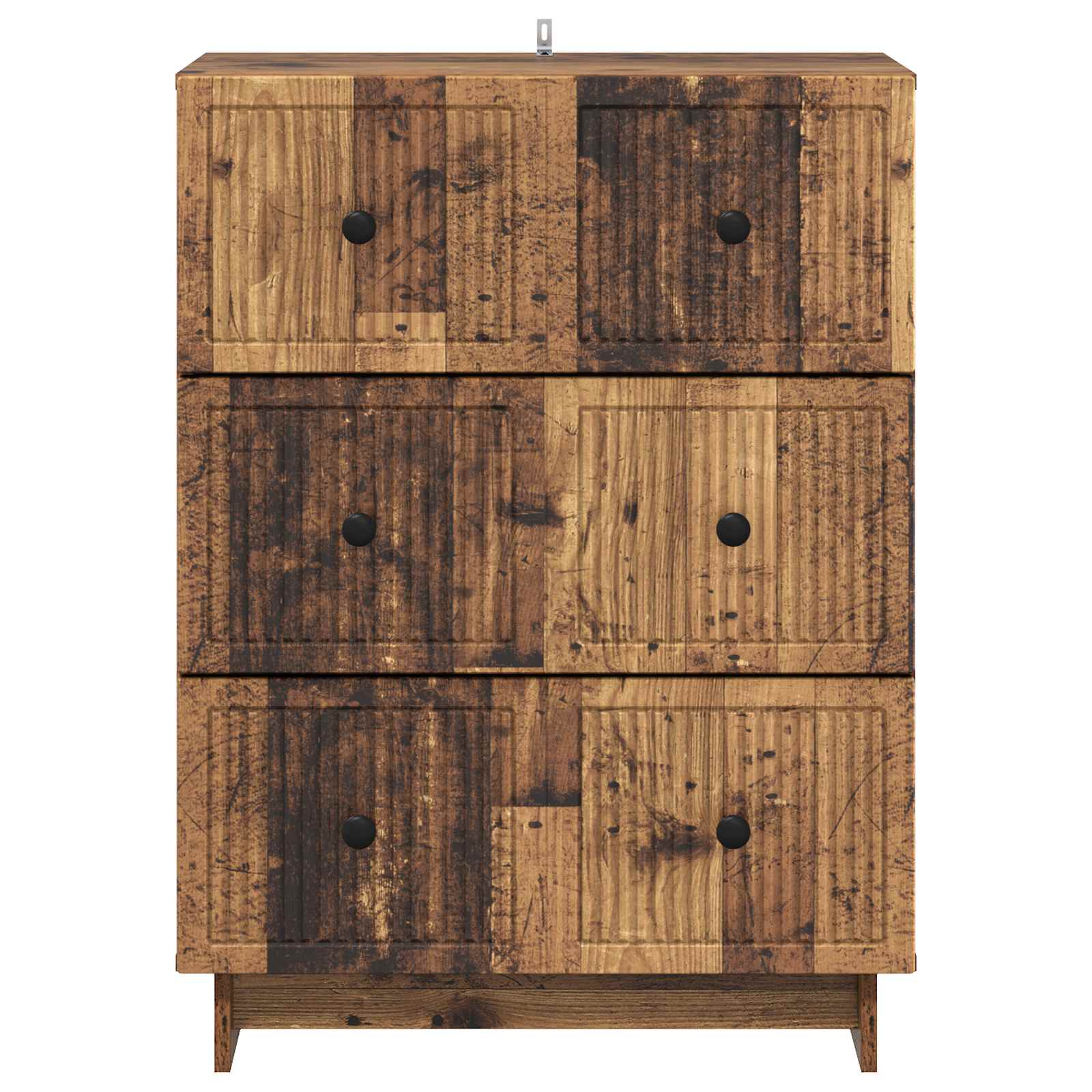 vidaXL Drawer Cabinet 66 x 34.5 x 90 cm Engineered Wood Old Wood 6