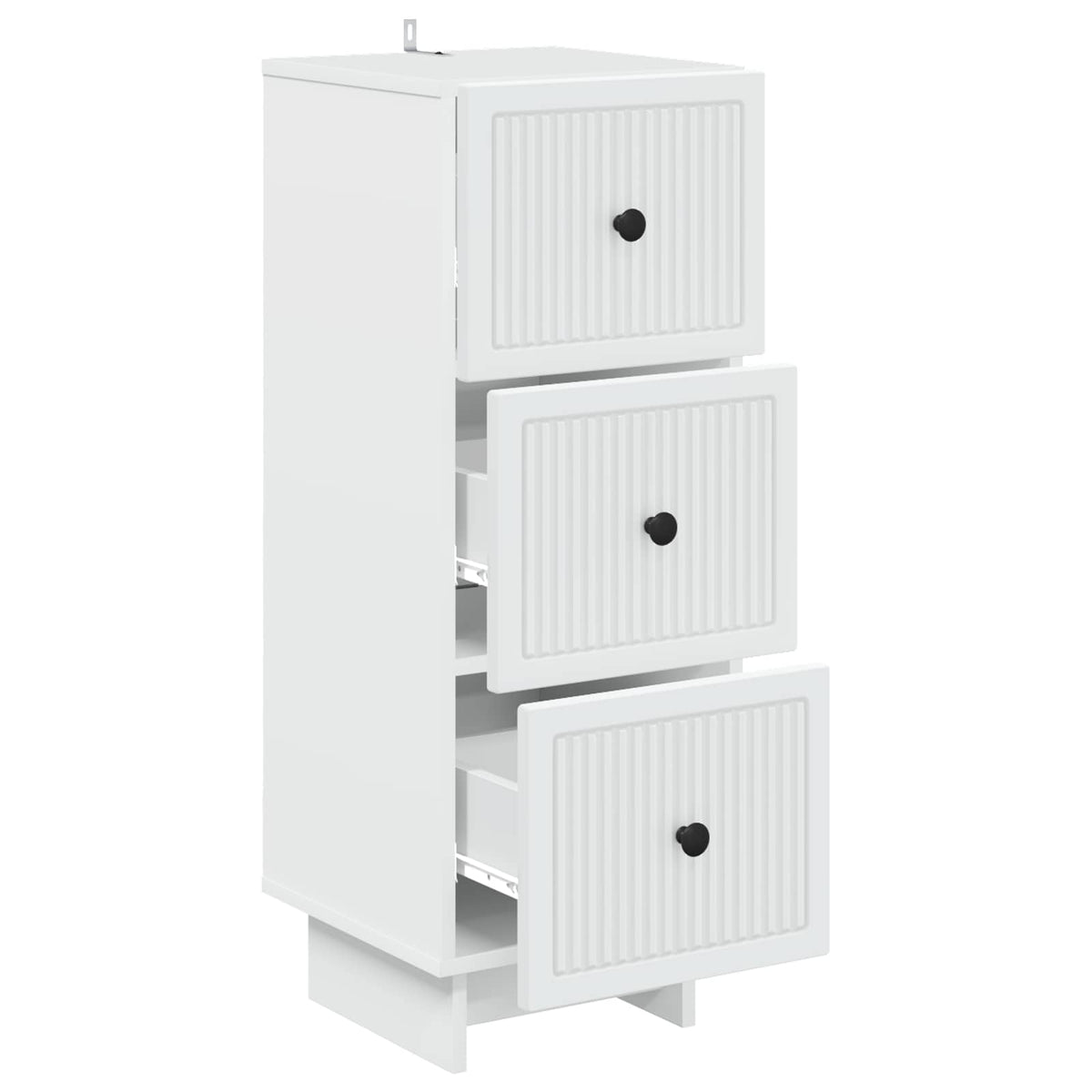 Drawer Cabinet White Engineered Wood, image 5