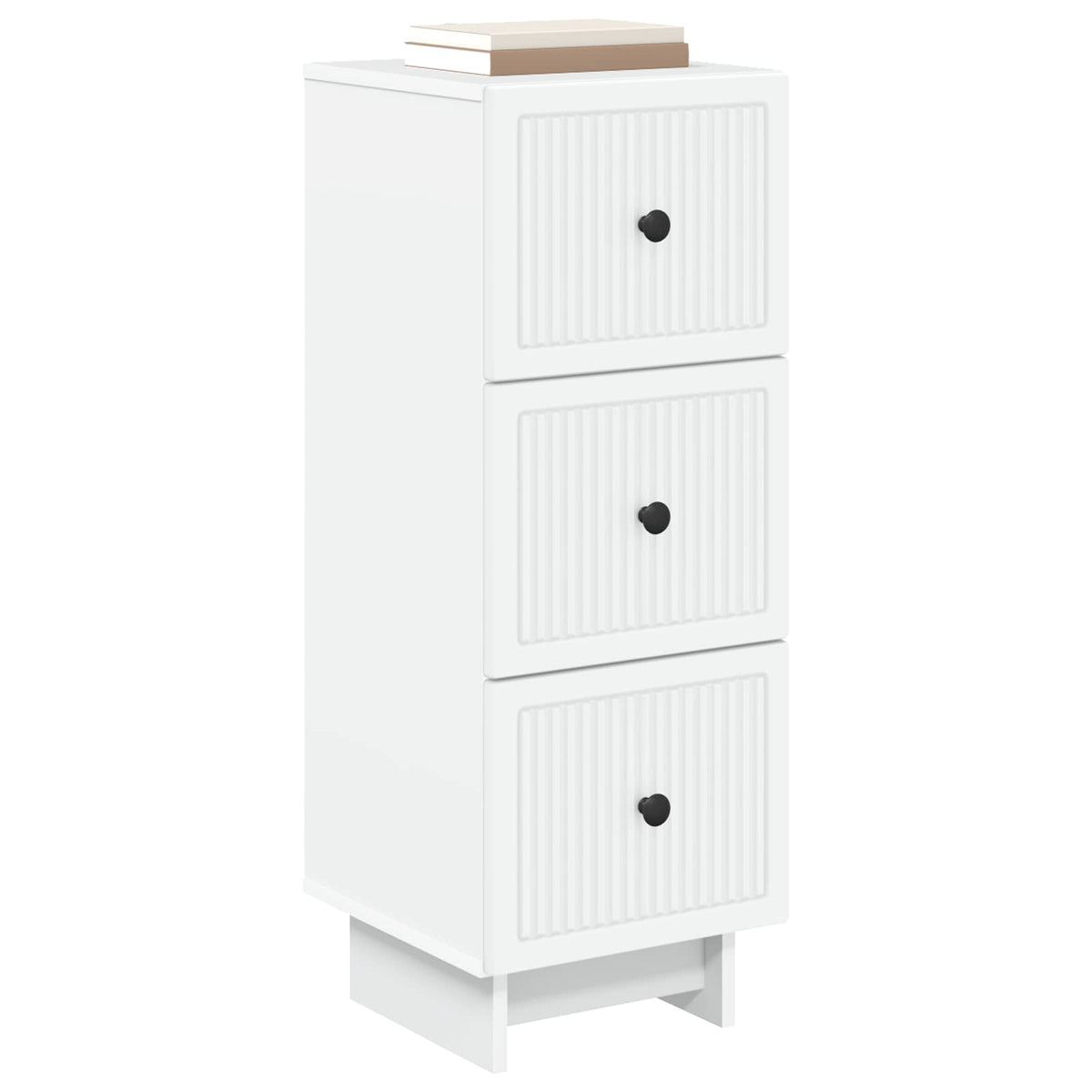 Drawer Cabinet White Engineered Wood, image 3