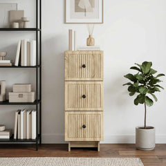 vidaXL Drawer Cabinet Sonoma Oak 33 x 34.5 x 90 cm Engineered Wood 4