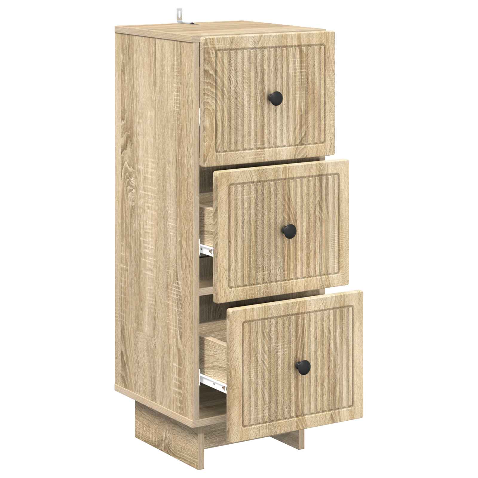 vidaXL Drawer Cabinet Sonoma Oak 33 x 34.5 x 90 cm Engineered Wood 5