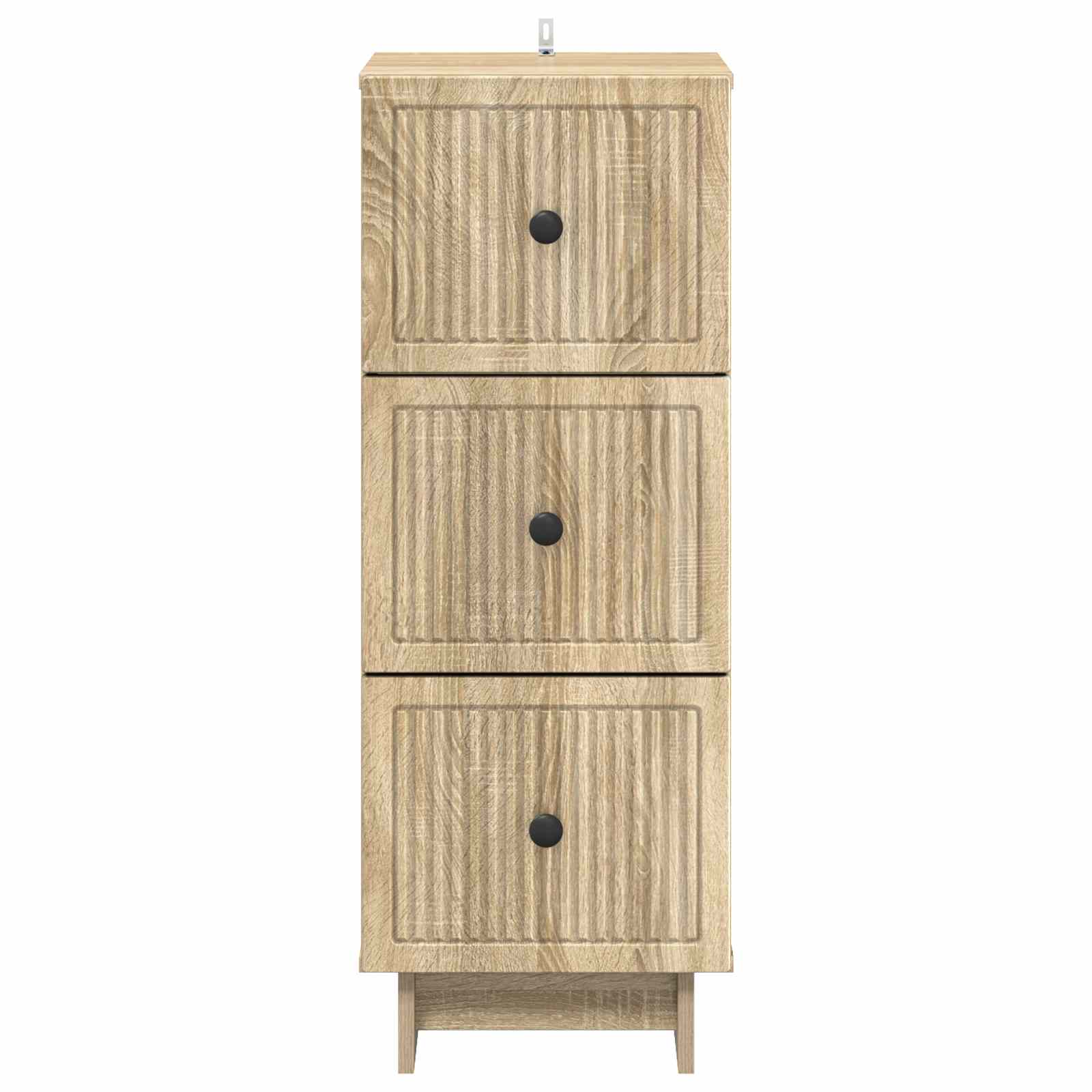 vidaXL Drawer Cabinet Sonoma Oak 33 x 34.5 x 90 cm Engineered Wood 6