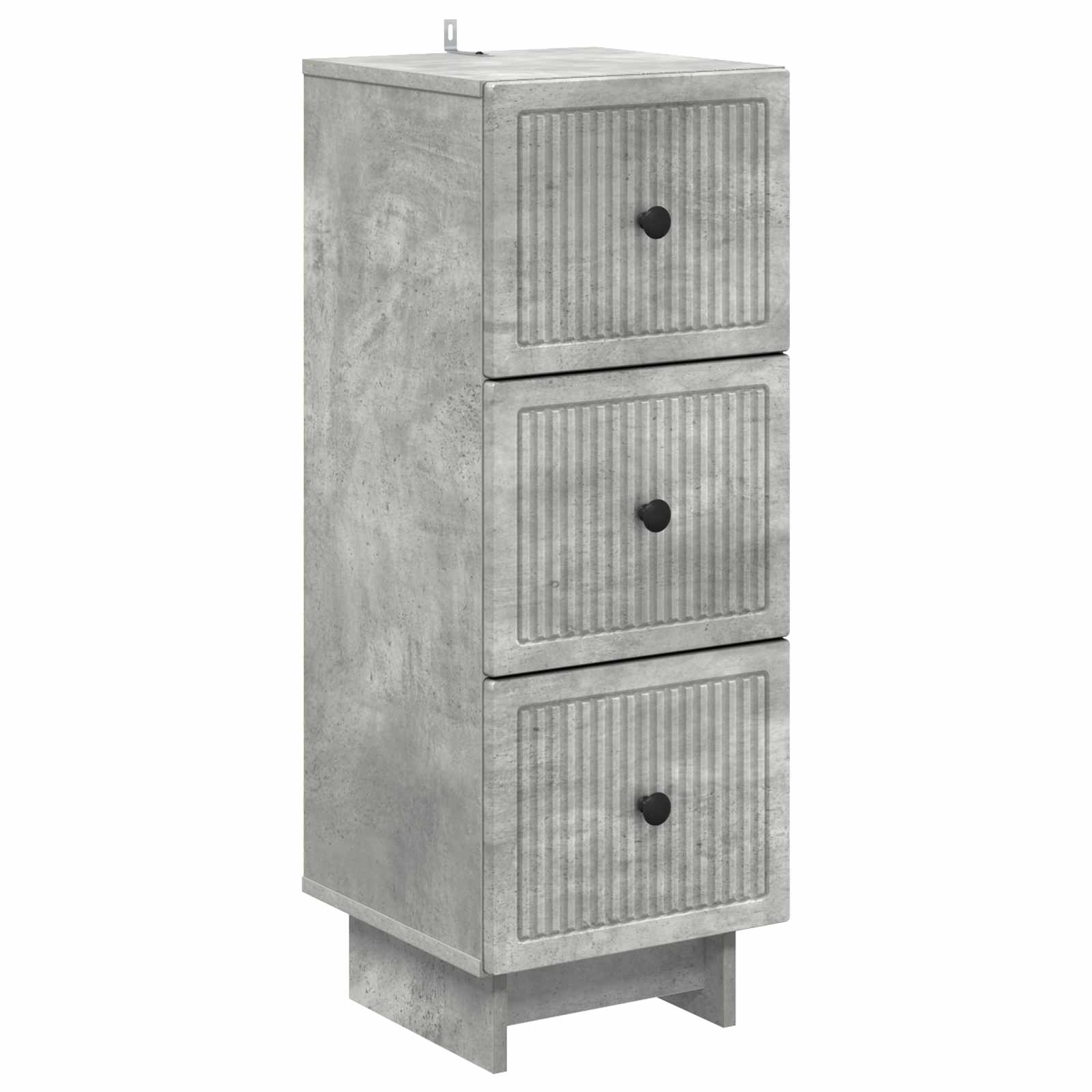vidaXL Drawer Cabinet Concrete Grey 33 x 34.5 x 90 cm Engineered Wood 2