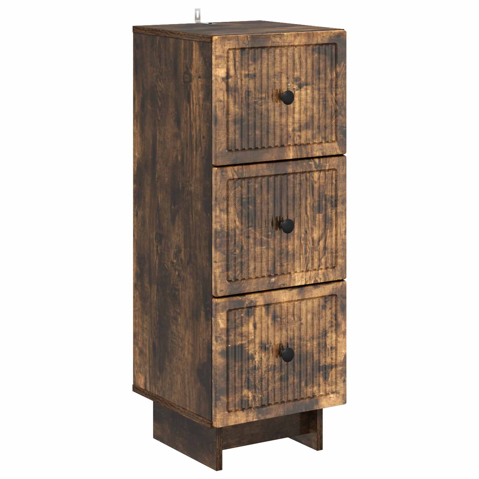 vidaXL Drawer Cabinet Smoked Oak 33 x 34.5 x 90 cm Engineered Wood 2
