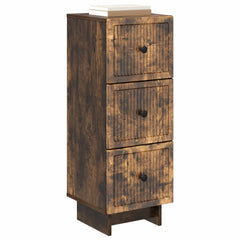 vidaXL Drawer Cabinet Smoked Oak 33 x 34.5 x 90 cm Engineered Wood 3