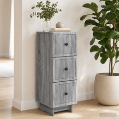 vidaXL Drawer Cabinet Grey Sonoma 33 x 34.5 x 90 cm Engineered Wood 1