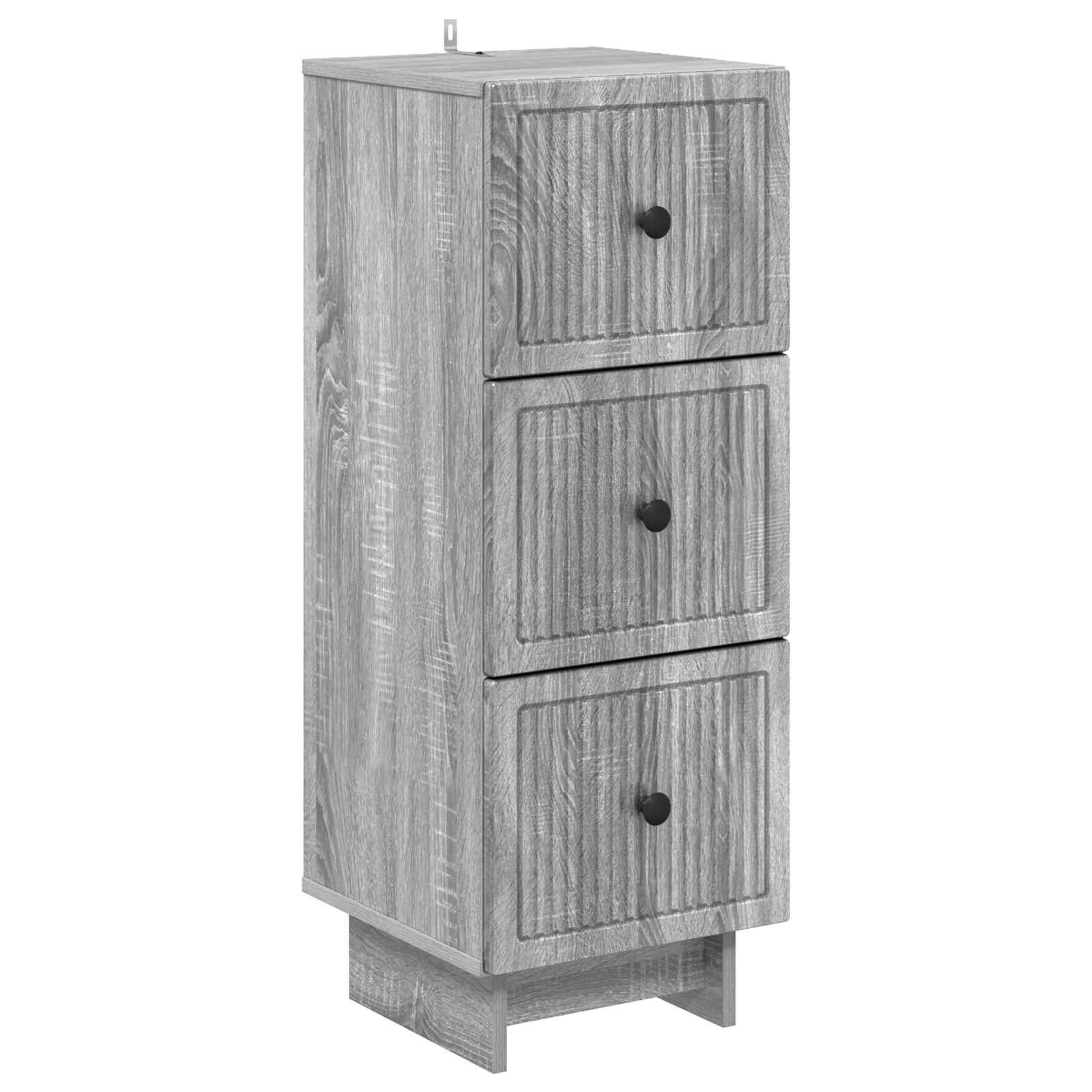vidaXL Drawer Cabinet Grey Sonoma 33 x 34.5 x 90 cm Engineered Wood 2
