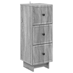 vidaXL Drawer Cabinet Grey Sonoma 33 x 34.5 x 90 cm Engineered Wood 2