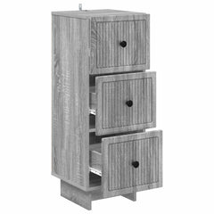 vidaXL Drawer Cabinet Grey Sonoma 33 x 34.5 x 90 cm Engineered Wood 5