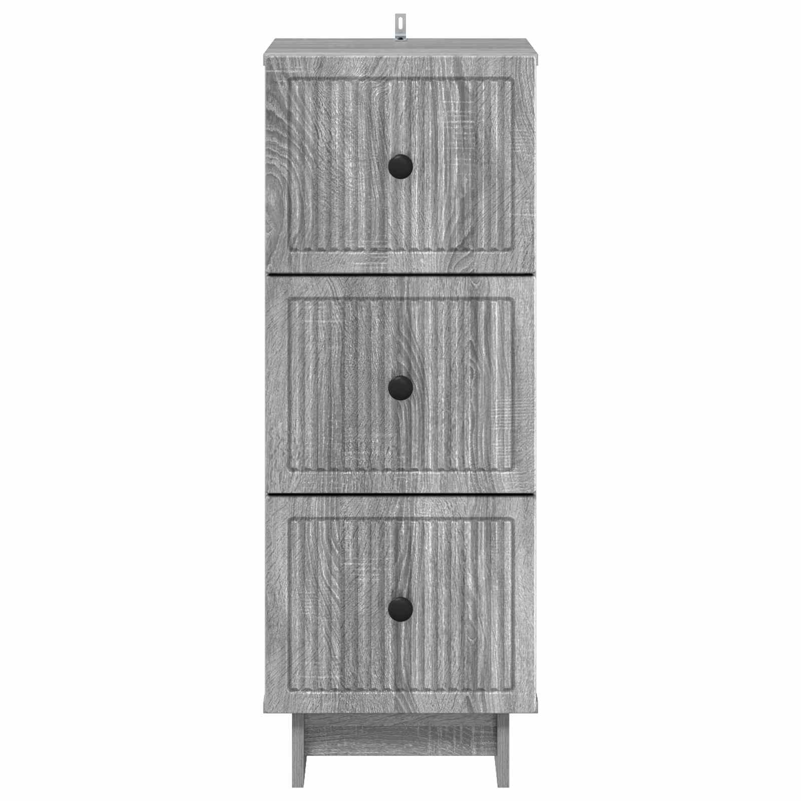 vidaXL Drawer Cabinet Grey Sonoma 33 x 34.5 x 90 cm Engineered Wood 6