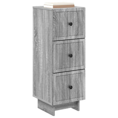 vidaXL Drawer Cabinet Grey Sonoma 33 x 34.5 x 90 cm Engineered Wood 3
