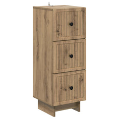 vidaXL Drawer Cabinet 33 x 34.5 x 90 cm Engineered Wood Artisan Oak 2